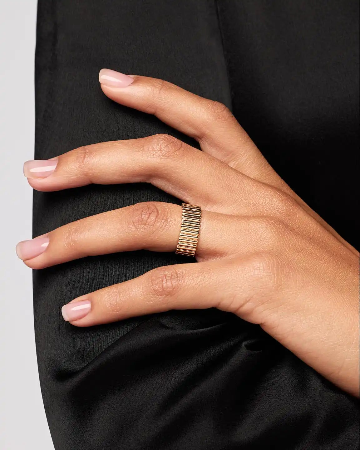 Solid Yellow Gold - Galaxy Ring Wide
