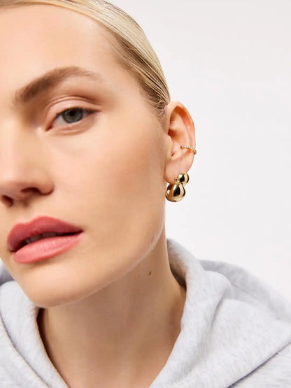 Statement Earrings - Mini Abby Marble Blue
