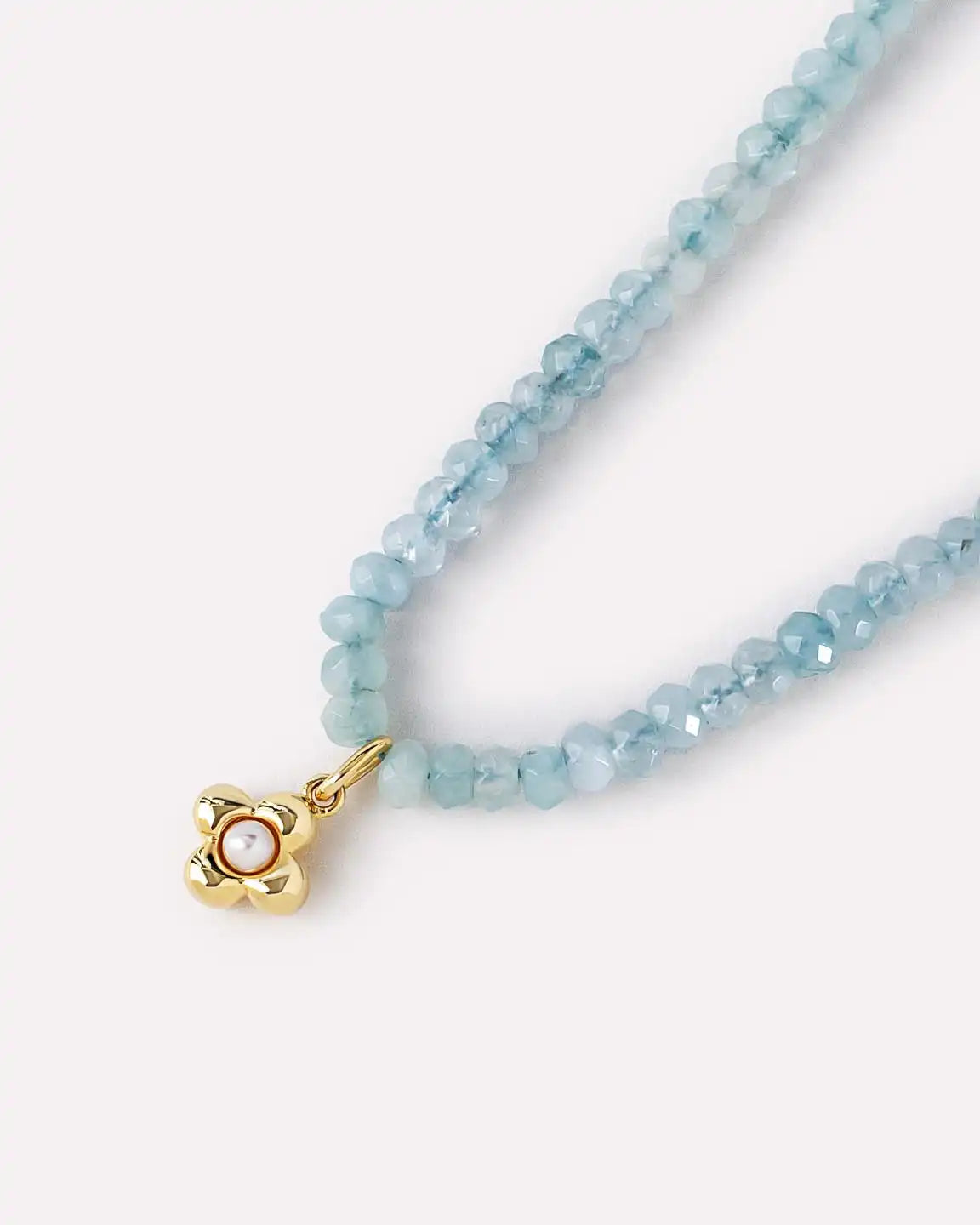 Beaded Necklace - Liora Blue Jade Bead Necklace