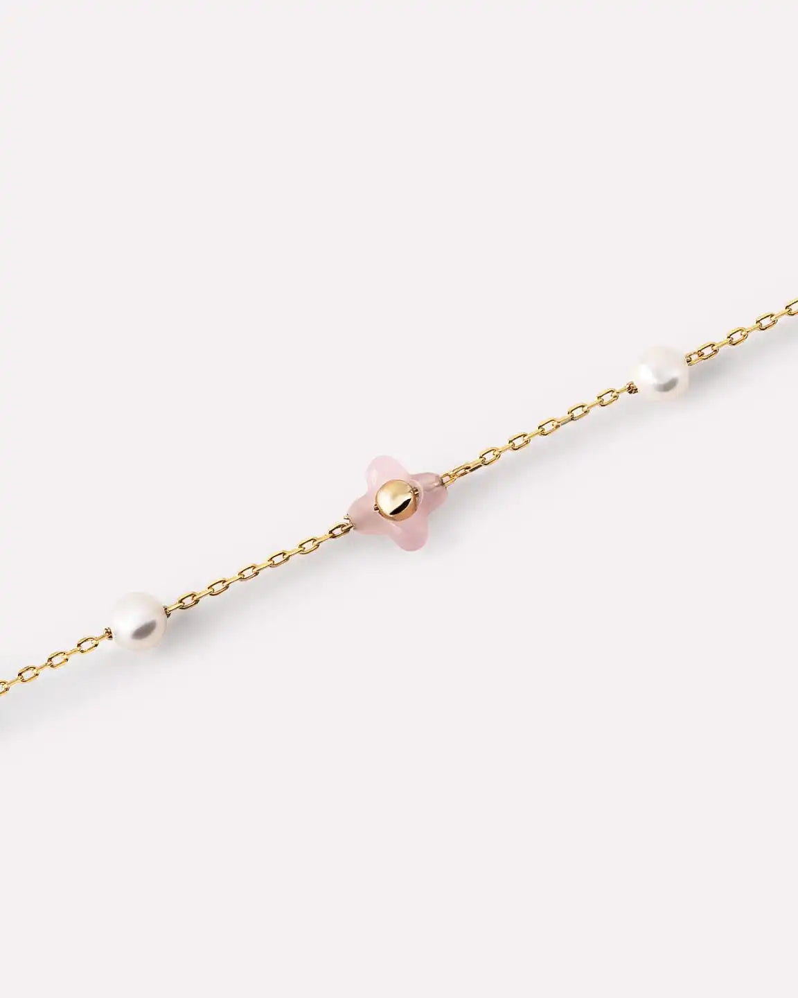 Flower Bracelet - Hannah Bracelet Rose Quartz