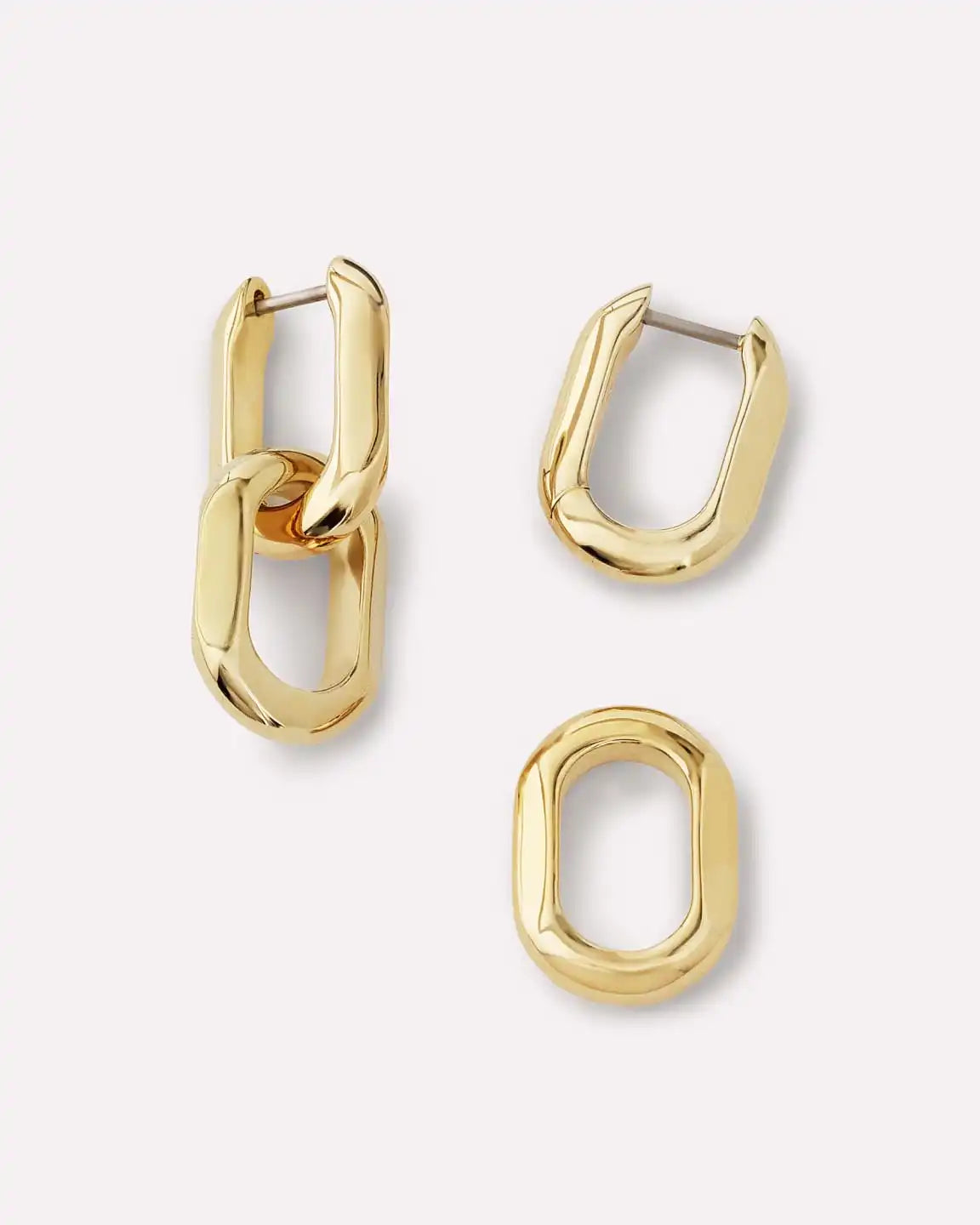 Statement Earrings - Eve Link Hoops