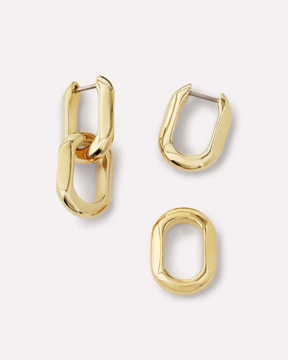 Statement Earrings - Eve Link Hoops