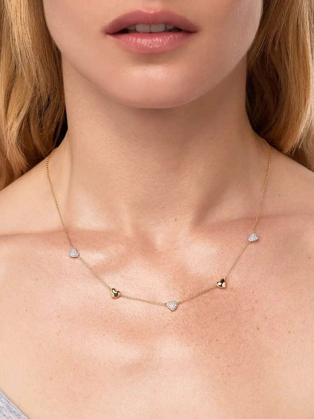 Heart Necklace - Lev Mini Station Necklace