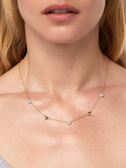 Heart Necklace - Lev Mini Station Necklace