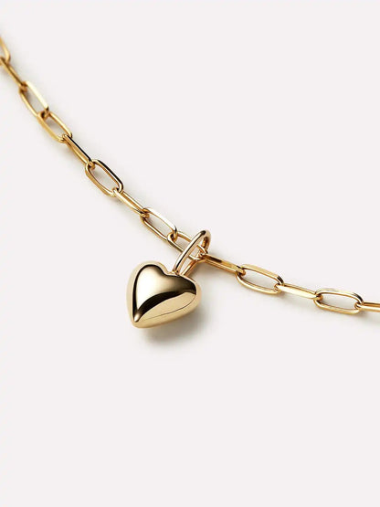Solid Yellow Gold - Heirloom Heart Charm
