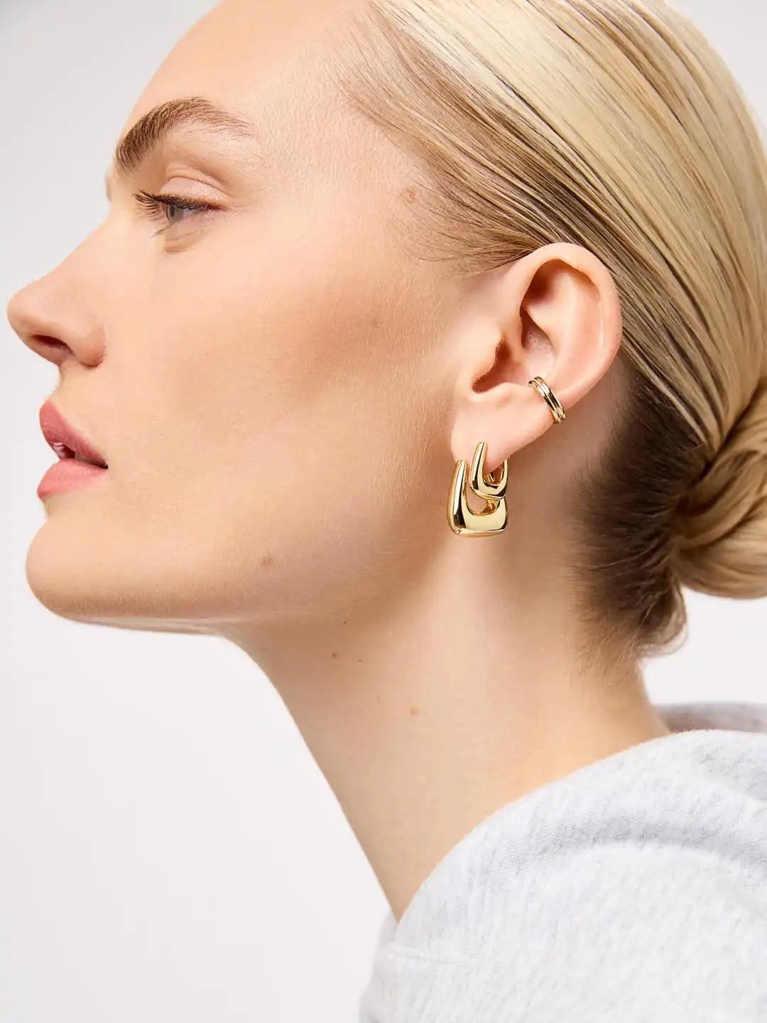 Statement Earrings - Dakota Marble Blue