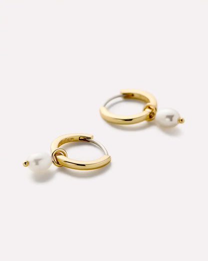 Pearl Huggie Hoops - Frida