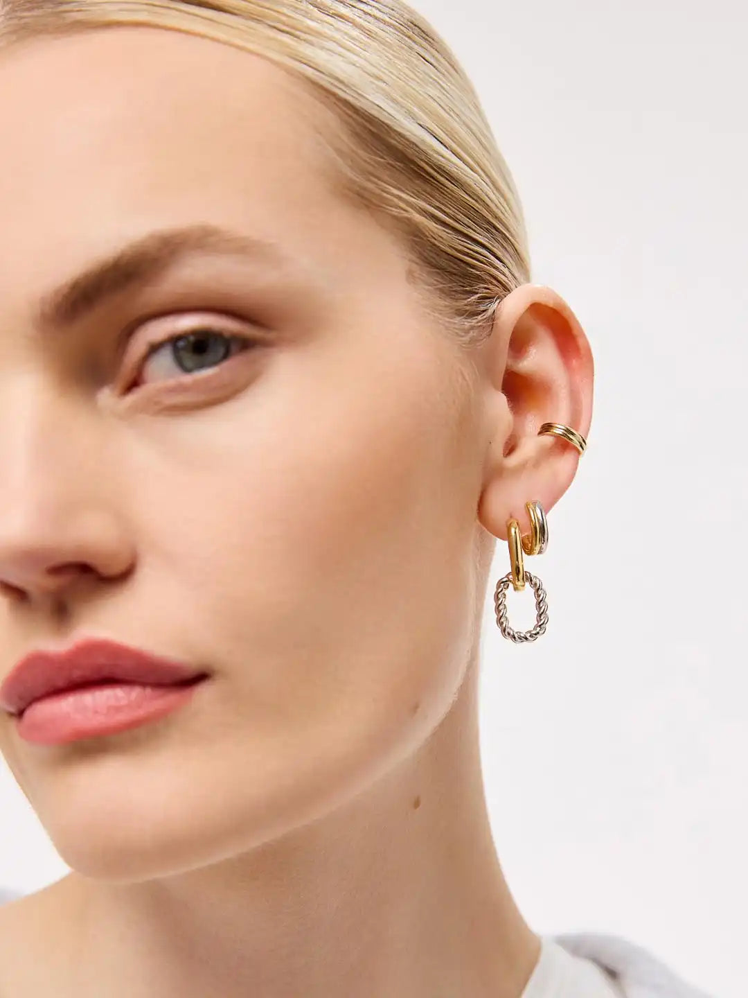 Double Hoop Earrings - Ash Double
