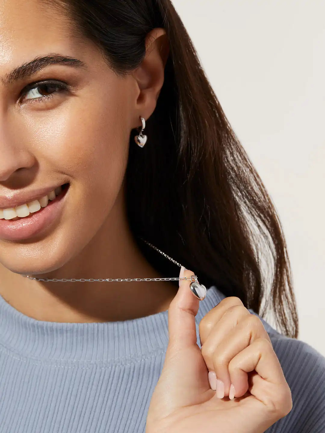 Puffed Heart Necklace - Lev