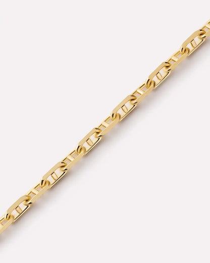 Solid Yellow Gold - Mini Anchor Chain Bracelet