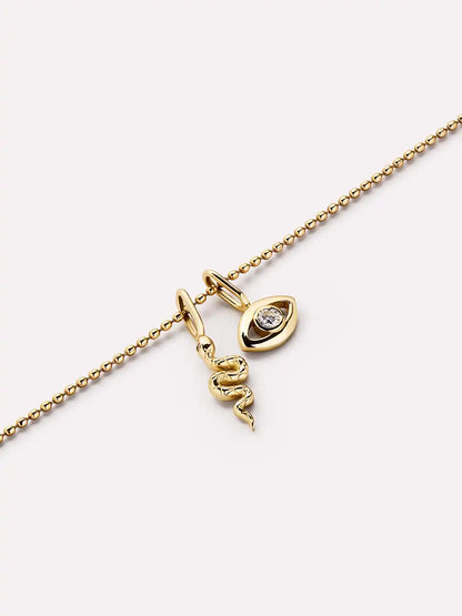 Gold Pendant - Gold Mini Evil Eye Charm
