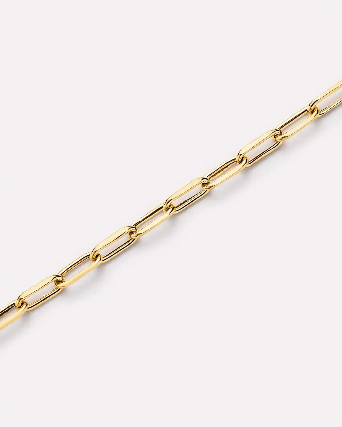 Solid Yellow Gold - Medium Paperclip Necklace