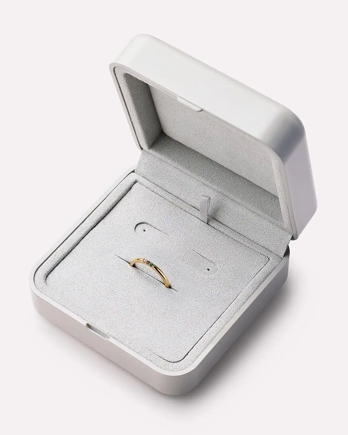 Solid Yellow Gold - 3 Stone Birthstone Ring