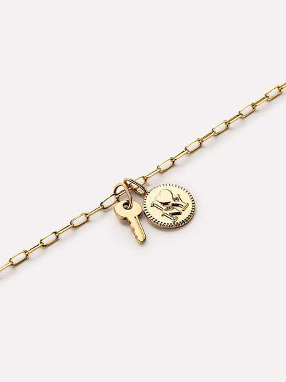 Gold Pendant - Gold Mini Key Charm