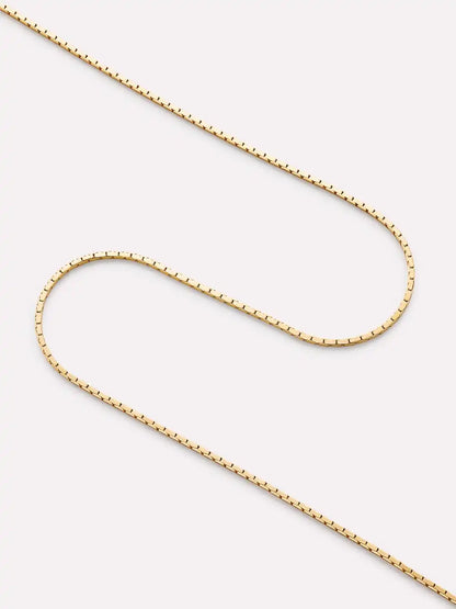 Solid Yellow Gold - Silk Chain Necklace