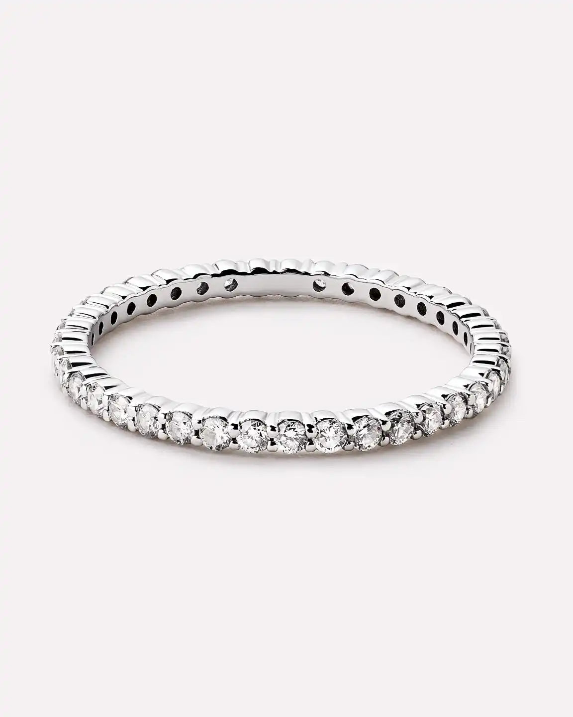 Solid White Gold - Eternity Diamond Ring (1/2 ctw)