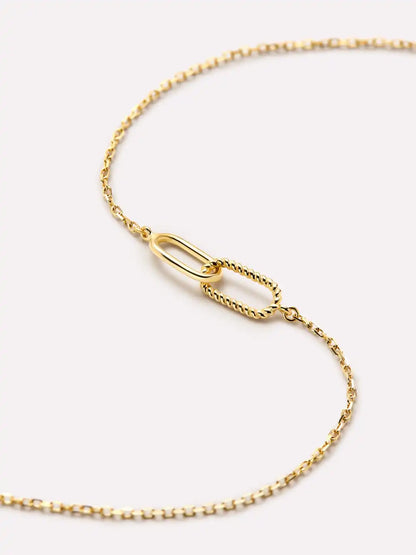 Gold Bracelet - Gold Twisted Link Bracelet