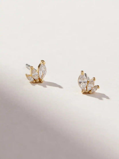 Gold Stud Earrings - Kennedy