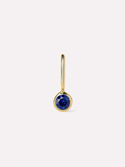 Solid Yellow Gold - Sapphire Mini Birthstone Charm