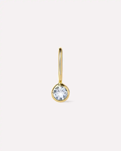Solid Yellow Gold - Sapphire Mini Birthstone Charm