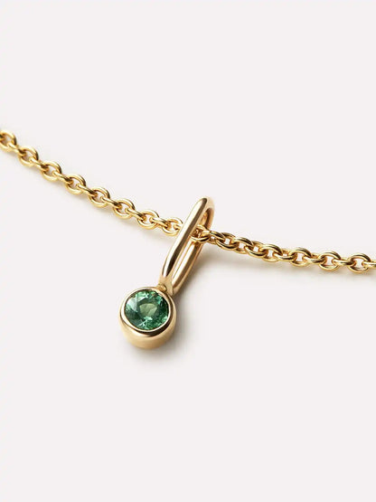 Solid Yellow Gold - Sapphire Mini Birthstone Charm