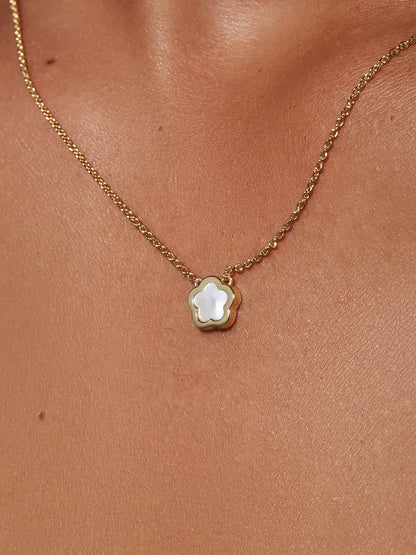 Mother of Pearl Inlay Flower Pendant - Saya