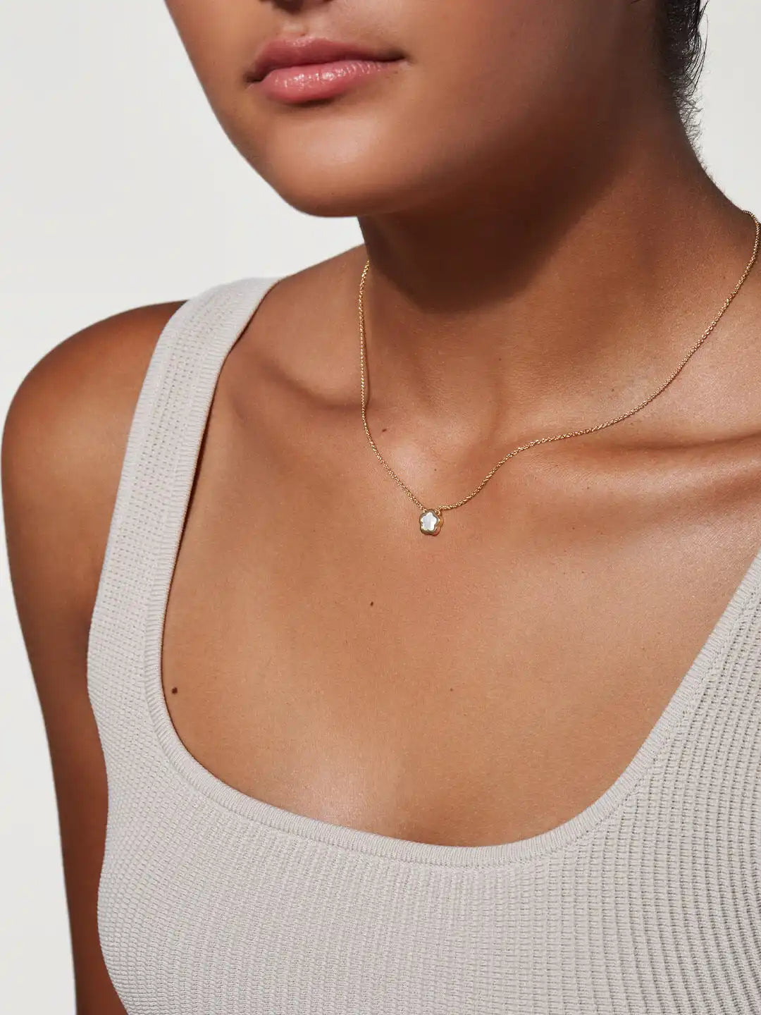 Mother of Pearl Inlay Flower Pendant - Saya