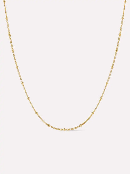 Small Ball Chain Necklace - Ana Gold