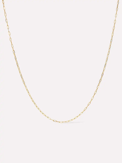 Gold Paperclip Chain Necklace - Gold Paperclip Necklace