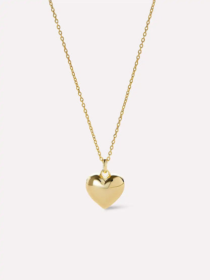 Gold Heart Necklace - Lev Small