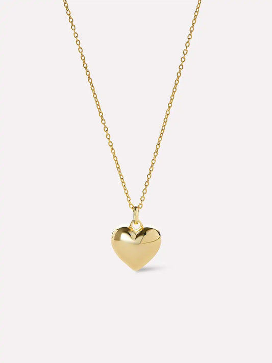 Gold Heart Necklace - Lev Small