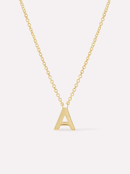 Gold Initial Necklace - Letter Necklace