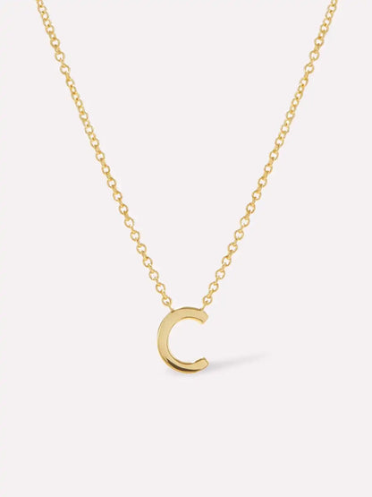 Gold Initial Necklace - Letter Necklace
