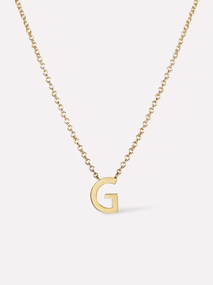 Gold Initial Necklace - Letter Necklace