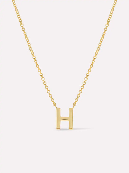 Gold Initial Necklace - Letter Necklace