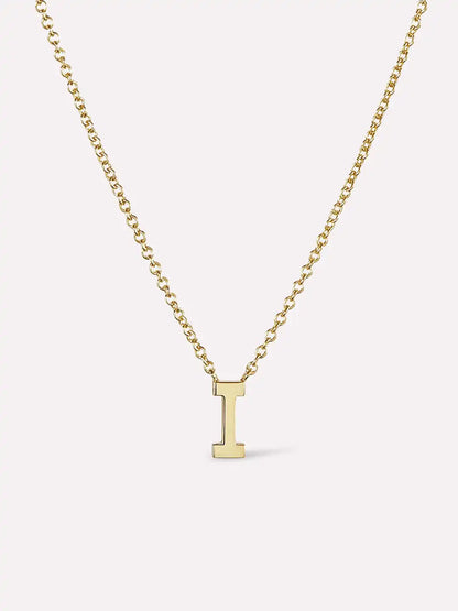 Gold Initial Necklace - Letter Necklace