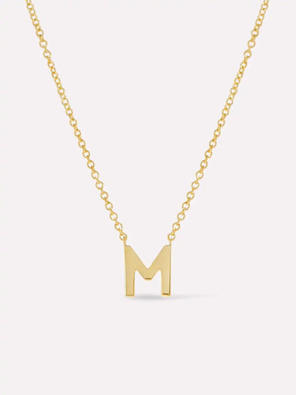 Gold Initial Necklace - Letter Necklace