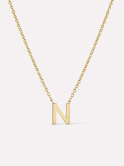Gold Initial Necklace - Letter Necklace