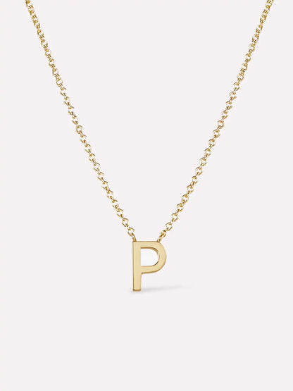 Gold Initial Necklace - Letter Necklace