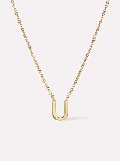 Gold Initial Necklace - Letter Necklace