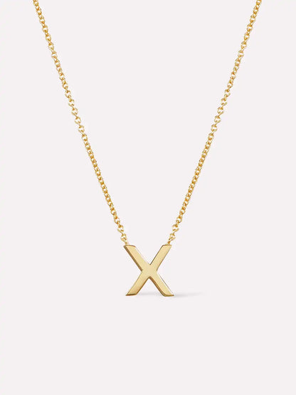 Gold Initial Necklace - Letter Necklace