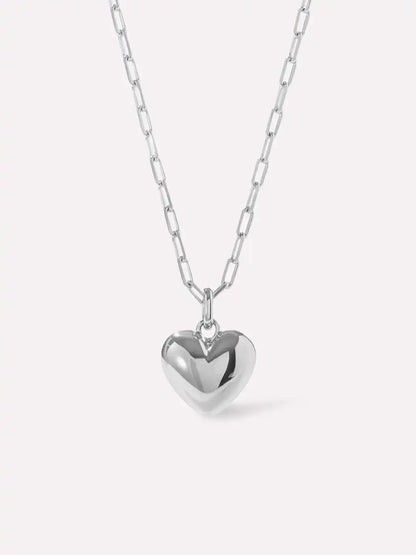 Puffed Heart Necklace - Lev