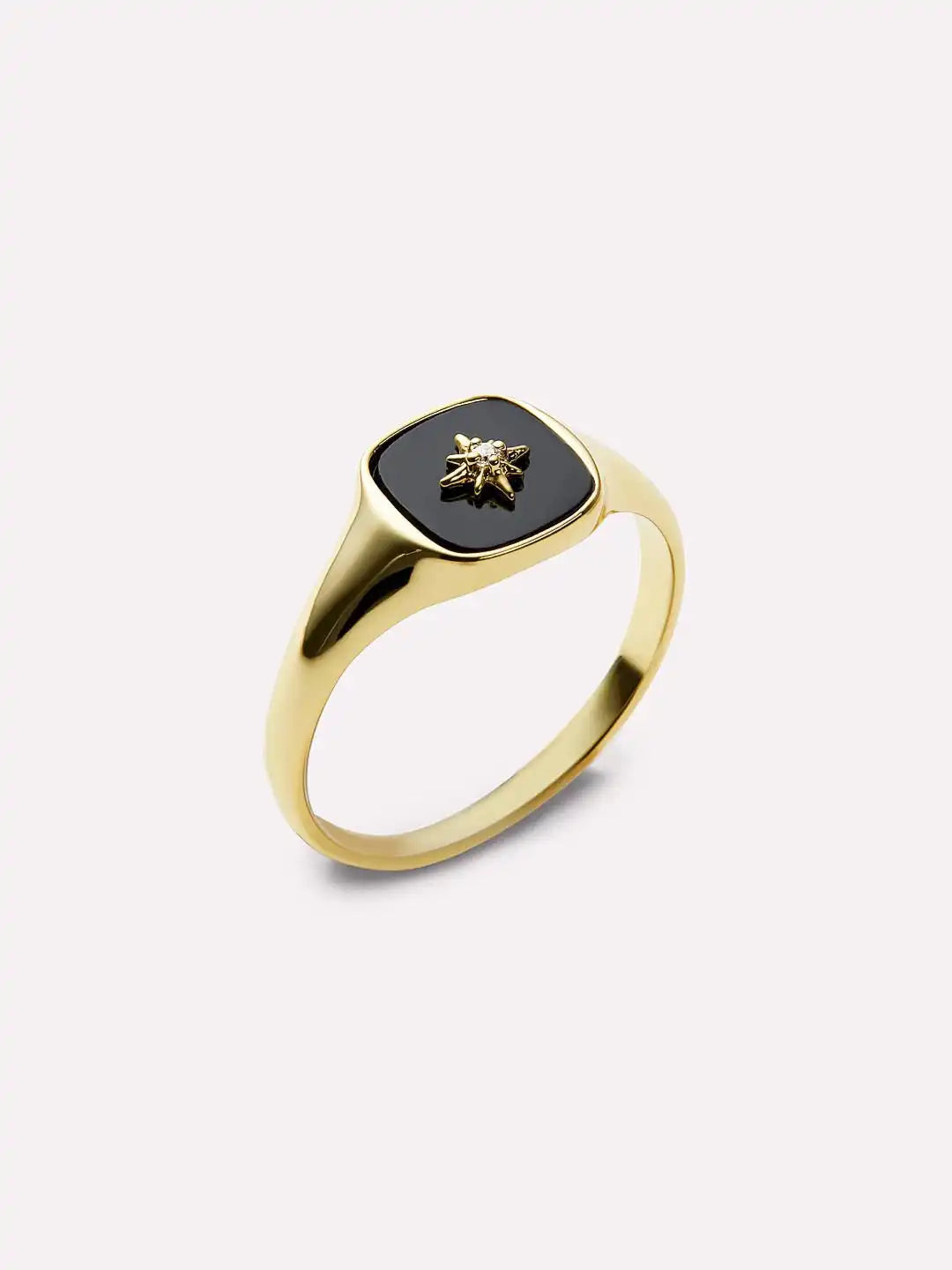 Gold Signet Ring - Amara Mother of Pearl