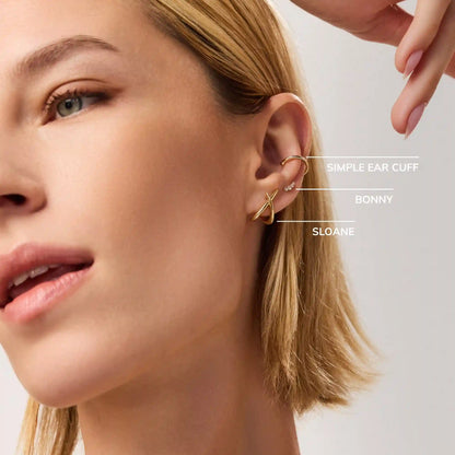 Gold Stud Earrings - Sloane Pave