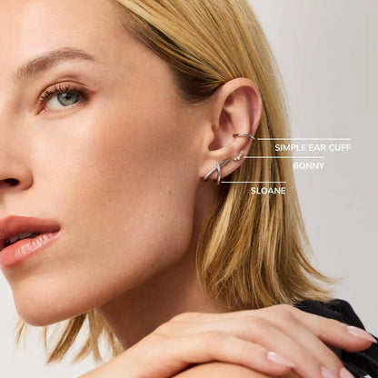 Gold Stud Earrings - Sloane Pave