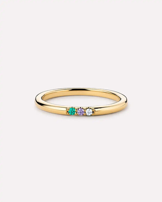 Birthstone Jewelry - 3 Stone Birthstone Ring