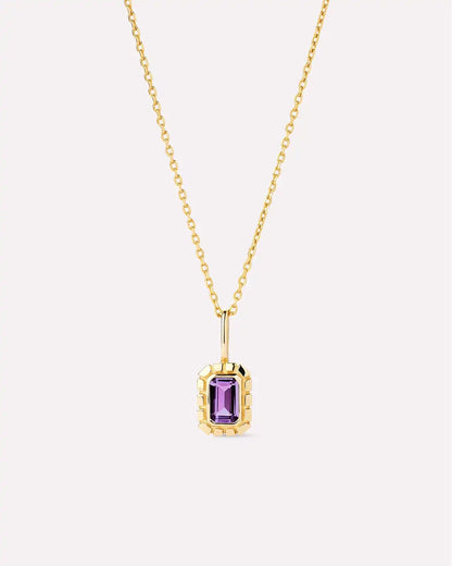 Solid Yellow Gold - Blue Topaz Heirloom Necklace