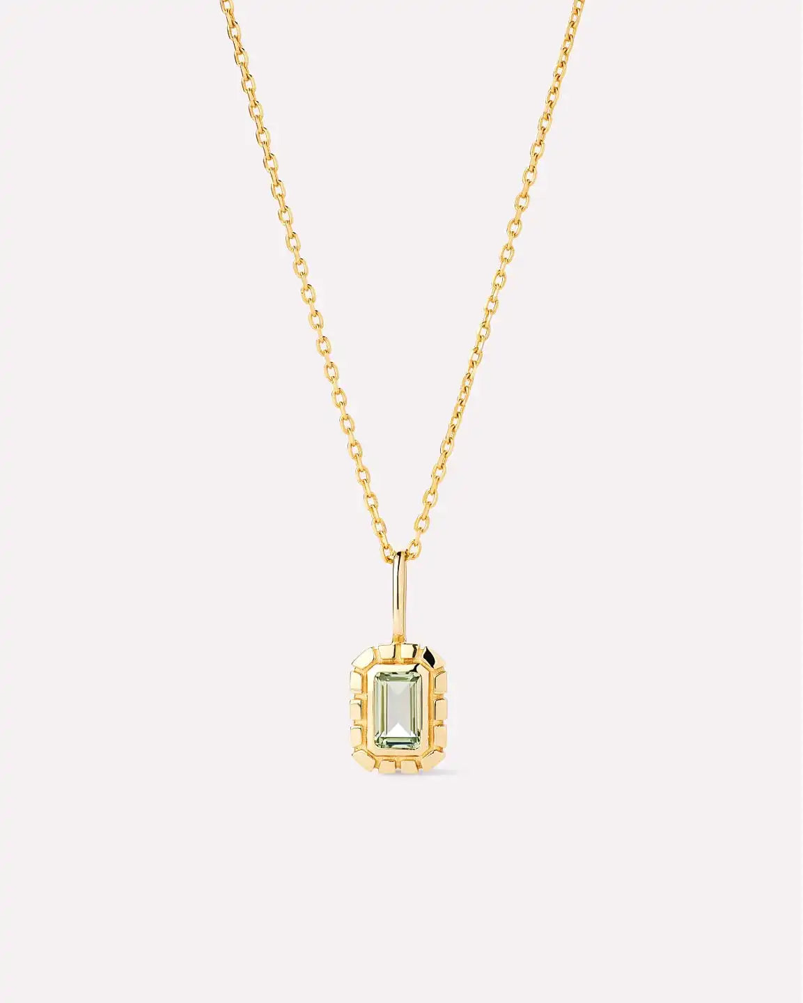 Solid Yellow Gold - Blue Topaz Heirloom Necklace