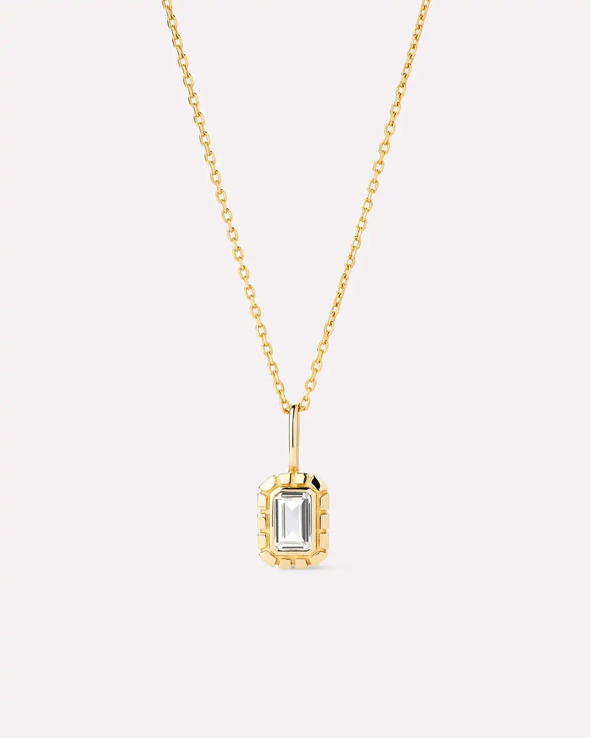 Solid Yellow Gold - Blue Topaz Heirloom Necklace