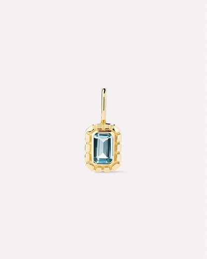 Solid Yellow Gold - Green Sapphire Heirloom Charm